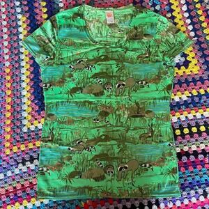 Vintage raccoon patterned shirt